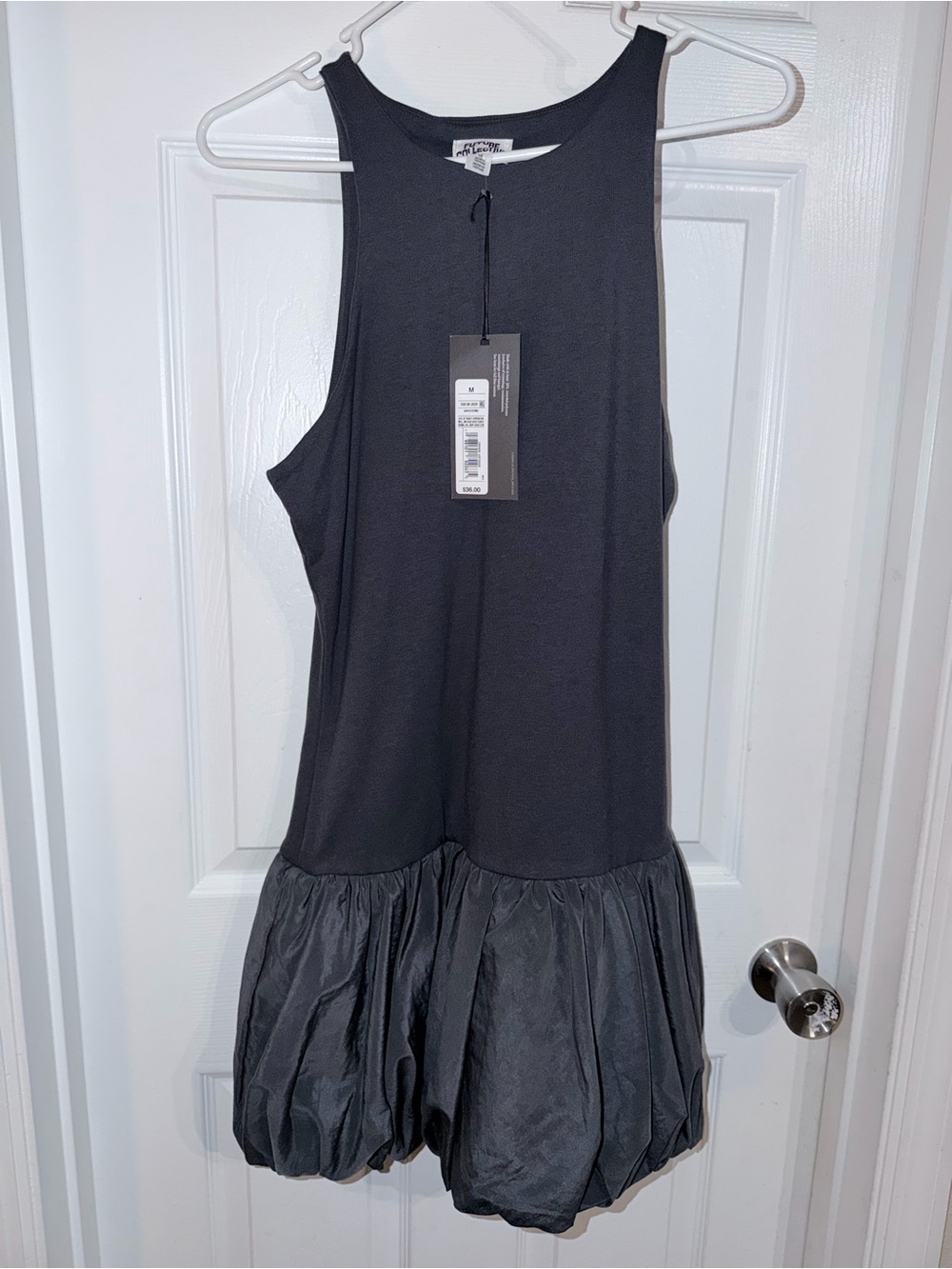 Target’s Future Collection               Sleeveless Smoke Gray Bubble Hem Dress